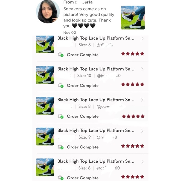 Black High Top Lace Up Platform Sneaker - Picture 10 of 11